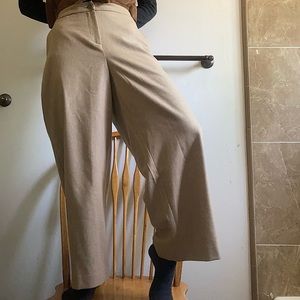 Eileen Fisher 100% Wool Straight Pant Flannel Trousers EUC